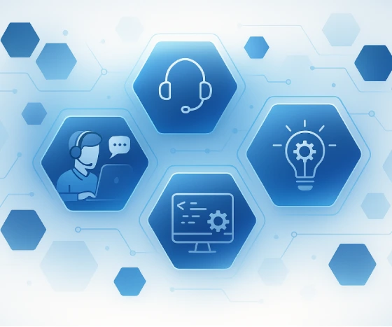 Ilustração amigável de suporte digital